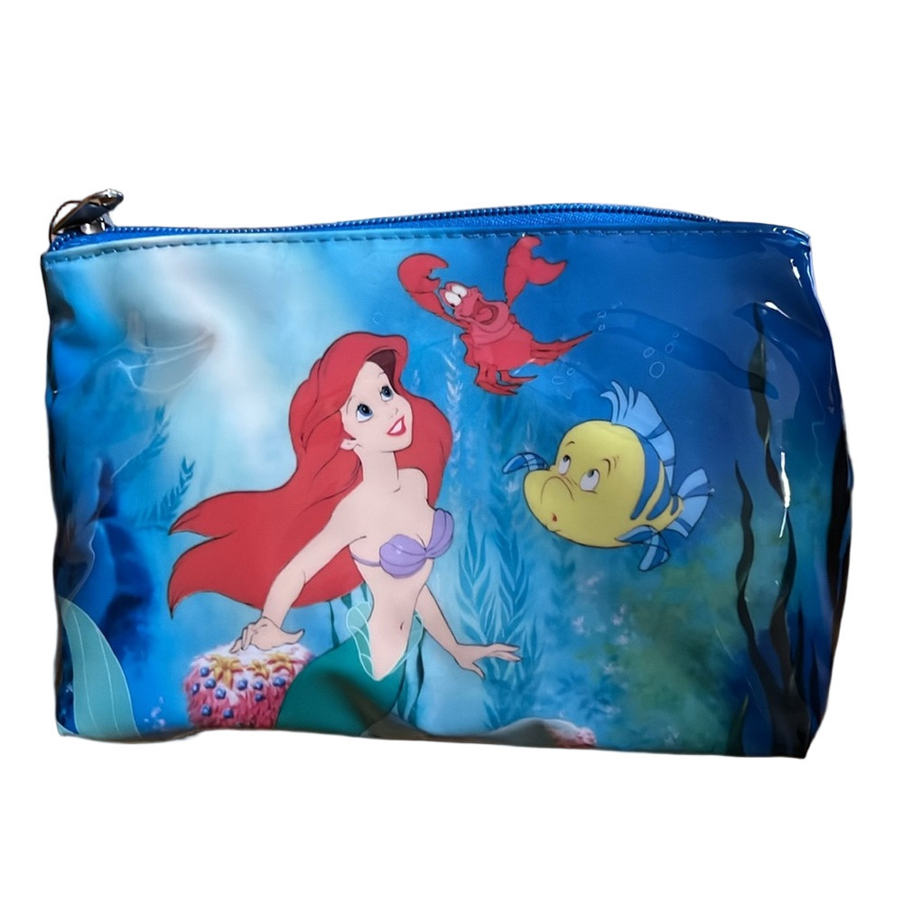 NWT Disney Ariel and Friends Blue Cosmetic Makeup Bag Pouch